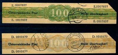 Poststück - Partie Freistempelmaschinen - verrechnungsstreifen mit vorderseitiger (!) Abstempelung, - Briefmarken