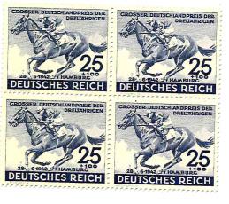 ** - D.Reich Nr. 814 im Viererblock - Stamps