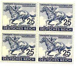 ** - D.Reich Nr. 814 im Viererblock - Francobolli