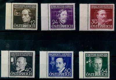 ** - Österreich Nr. 632/37 (Erfinder), - Známky