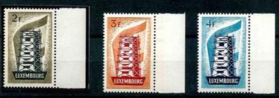 ** - Luxemburg Nr. 555/57 (Europam. 1956), - Známky