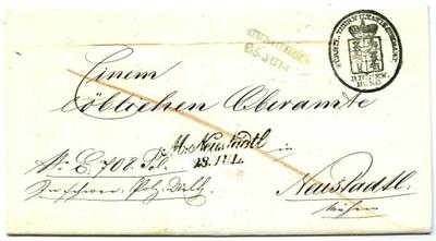 4 versch. Alt - Briefe 1843/1857 mit Barfrankierung von London nach Wien bzw. von Triest nach London, - Francobolli
