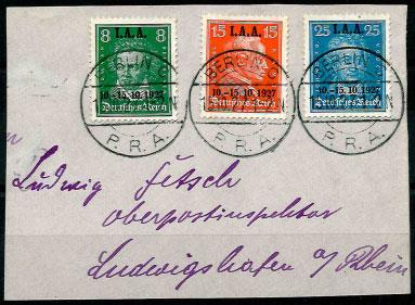 Briefstück - D.Reich Nr. 407/09 (I. A. A.) auf Briefstück, - Briefmarken