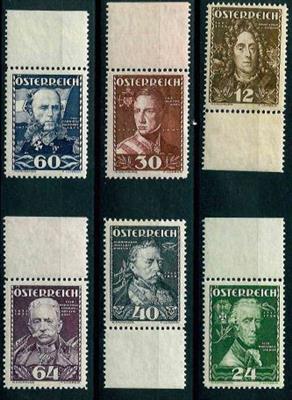 ** - Österreich Nr. 617/22 (Heerführer), - Francobolli