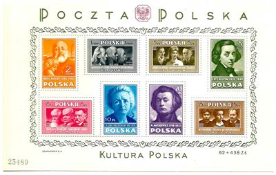 ** - Polen Bl. Nr. 10 (Poln. Kultur)   MI - Stamps