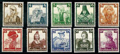 ** - D.Reich Nr. 588/97 (Nothilfe 1935 - Volkstrachten), - Briefmarken