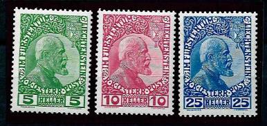 ** - Liechtenstein Nr. 1 x/3 X(Kreidepapier), - Stamps
