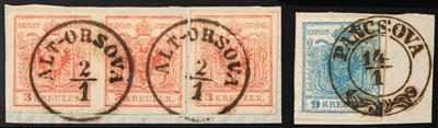 Briefstück - Österr. Ausg. 1850 - Abstempelungen Banatische Militärgrenze - "ALT-ORSOVA/2.1", - Briefmarken