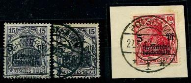 gestempelt/Briefstück - D.Reich Nr. 105 a auf Prachtbriefstück gepr. Weinbuch u. Nr. 106 b u. 106 c(Kl. Mgl.), - Briefmarken