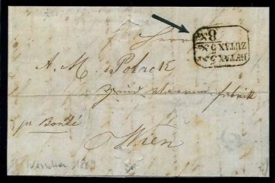 Österr. Monarchie - Faltbrief aus Warschau nach Wien aus 1867 mit Wr. Taxstempel, - Stamps