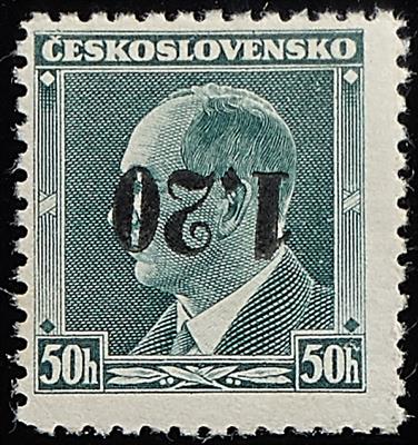 * - D.Reich, Sudetenland, Asch Nr. 4bK (kopfstehender, schwarzer Aufdruck) - Briefmarken