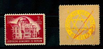 */(*) - Deutschland - 2 Spendenvignetten für die Jüdische Gemeinde zu Berlin, - Známky