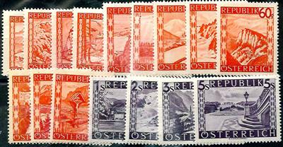 ** - Österr. 1947 orange/violette Landschaft, - Stamps