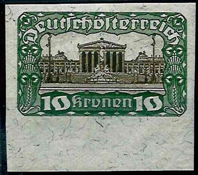 ** - Österr. Nr. 290 U (10 Kronen) "Parlament" - Briefmarken