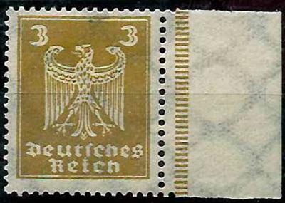 * - D.Reich Nr. 355 Ya (liegend WZ) re. Randstück, - Stamps