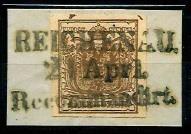 Briefstück - Österr. Ausg. 1850 - Abstempelungen Böhmen - "REICHENAU/21. April./Recommandirt" auf Briefstück mit Nr. 4MIII, - Briefmarken