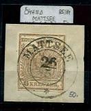 Briefstück - Österr. Ausg. 1850 - Abstempelungen Salzburg - Doppelkreisstempel "MATTSEE 26/5 *" auf Briefstück mit Nr. 4H, - Briefmarken