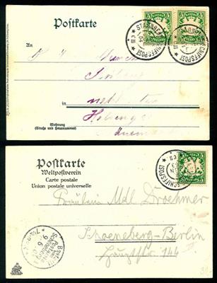 Bayern 1899/1905 6 dekorative Schiffsbelege, - Známky