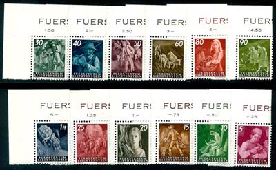 ** - Liechtenstein Nr. 289/300, - Stamps