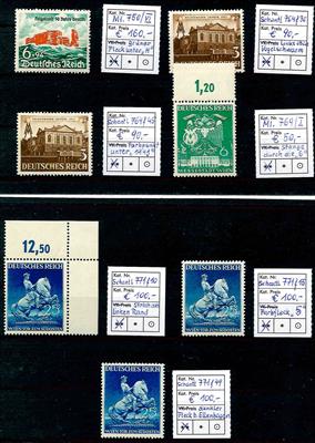 ** - Partie D.Reich Plattenfehler - Briefmarken