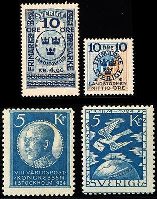 Schweden * - 1916/24 4 seltene - Briefmarken