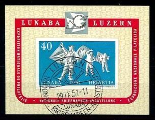 ** - Schweiz Block Nr. 14 (LUNABA), - Briefmarken