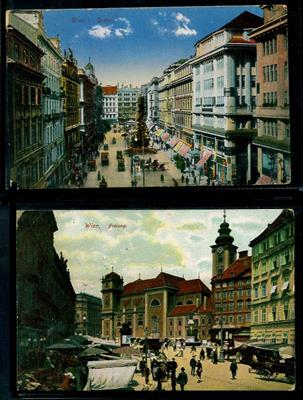 Poststück - Partie AK Wien- u. a. Prägkarte VotivkircheJagd - Ausstellung 1910, - Cartoline