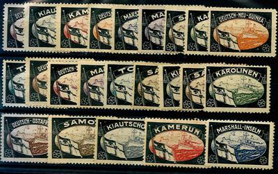 (*) - 1918/20 D. Kolonien: Partie Vignetten von Deutsch-Ostafrika, - Briefmarken