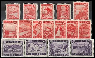 ** - Österr. 1947 orange/violette Landschaft, - Briefmarken