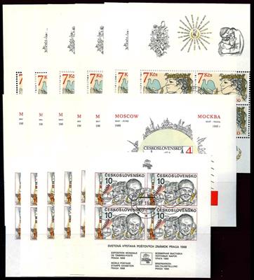 gestempelt - Tschechosl. Block Nr. 73 - 82 A - Briefmarken