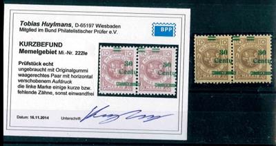 **/* - Kl. Partie Memelgebiet Nr. 222, - Stamps