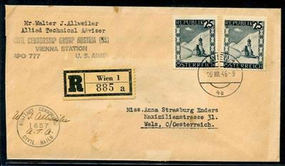 Österreich 2. Rep. Poststück - 1946 "CIVIL - Známky