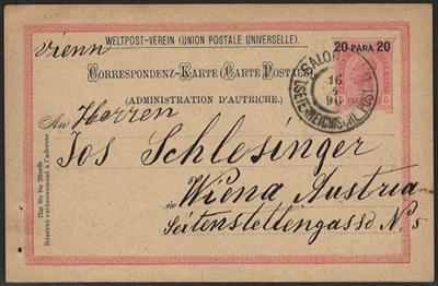 Ö Levante Poststück - 1896 "ÖSETERREICHISCHE - Briefmarken