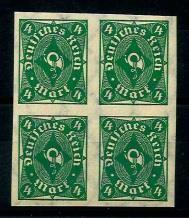 ** - D.Reich Nr. 226aU im Viererblock - Stamps