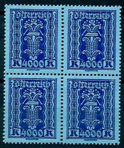 ** - Österr. Nr. 397 im Viererbl.   ANK - Stamps