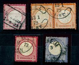 gestempelt - D.Reich Nr. 4 IV - 14 Paar - 19 III - 26, - Stamps