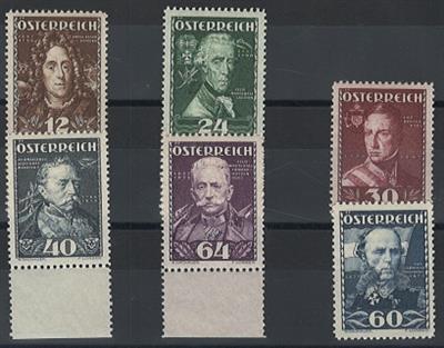** - Österreich Nr. 617/22 (Heerführer), - Briefmarken