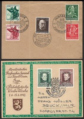 Österreich Sammlungen Poststück - 1938/64 Partie Briefe mit Frankaturen, - Briefmarken