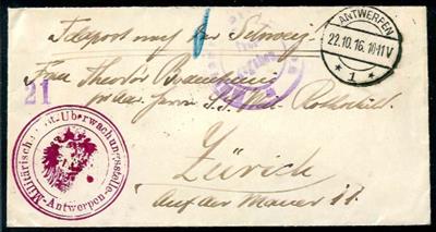 Zensurbelege 1. WK. Poststück - 1915/18 4 Belege aus Bulgarien, - Briefmarken