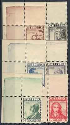 ** - Österreich Nr. 591/96 (Baukünstler) Eckrandstücke, - Briefmarken