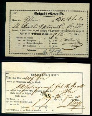 Ö Vorphilatelie Poststück - 1824/1878 Horn: 4 Recepisse - Briefmarken