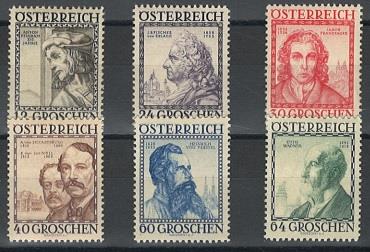 ** - Österreich Nr. 591/96 (Baukünstler), - Briefmarken