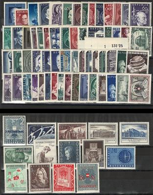 ** - Österr. 1948/1956 - 75 verschiedene Sonderm. (aus   ANK Nr. 939/1039), - Briefmarken und Ansichtskarten