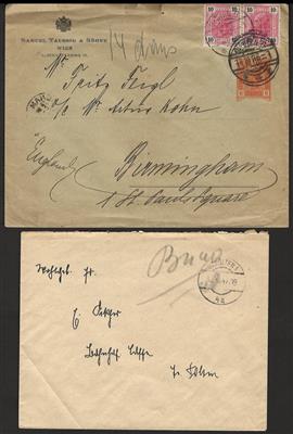 Poststück - Kl. Partie Poststücke Österr. ab Monarchie, - Briefmarken und Ansichtskarten