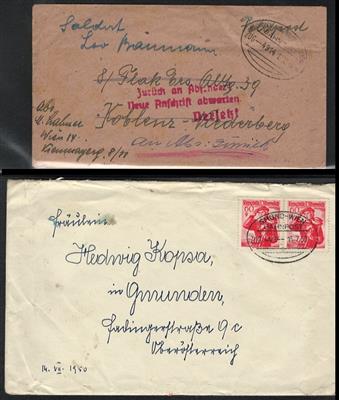 Poststück - Partier meist Bahnpost Österr. u. D.Reich, - Briefmarken und Ansichtskarten