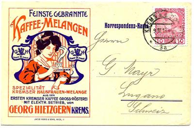 Österr. 1907 - seltener Werbebrief der Firma Zacherl mit Reklamefeldvordruck zum Einkleben der Briefmarke, - Briefmarken und Ansichtskarten