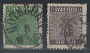 gestempelt - Schweden 1858 komplette Serie nin drei Nuancen, - Stamps