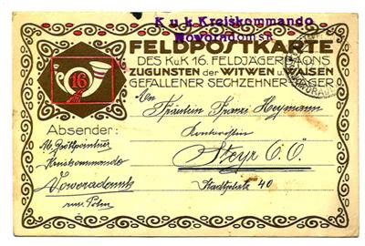 Österr. Feldpost - "K. u. K. ETAPPENPOSTAMT/13. IX.17/c - Briefmarken