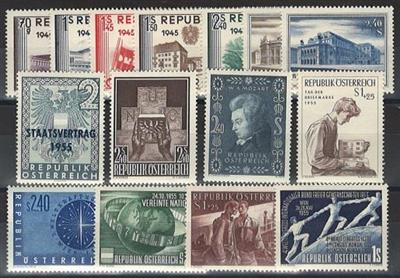 ** - Österr.   ANK 1021/35, - Stamps and postcards
