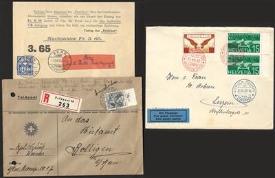 Poststück - Partie ältere Schweiz Belege, - Stamps and postcards